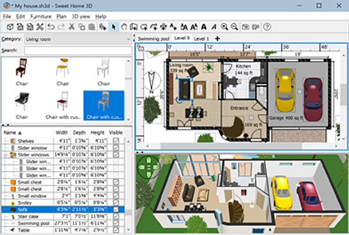 家の間取りを無料でシミュレーションできるPCフリーソフト「Sweet Home 3D」